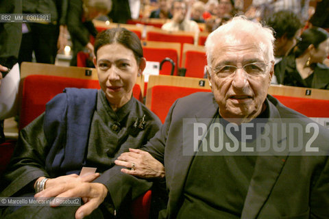 Venice Architecture Biennale 2008. American architect Frank Gehry and his wife Berta / Biennale Architettura di Venezia 2008. Larchitetto Frank Gehry e sua moglie Berta - ©Marcello Mencarini/Rosebud2