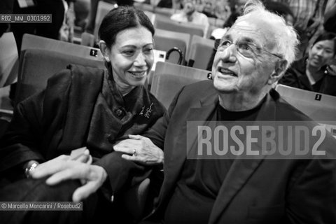Venice Architecture Biennale 2008. American architect Frank Gehry and his wife Berta / Biennale Architettura di Venezia 2008. Larchitetto Frank Gehry e sua moglie Berta - ©Marcello Mencarini/Rosebud2