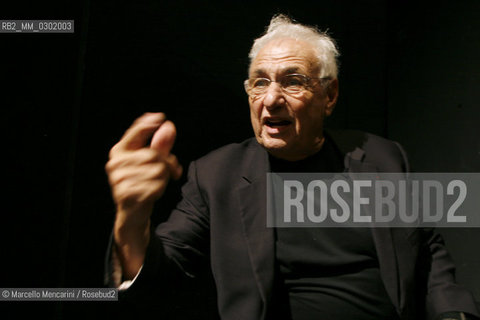 Venice Architecture Biennale 2008. American architect Frank Gehry / Biennale Architettura di Venezia 2008. Larchitetto Frank Gehry - ©Marcello Mencarini/Rosebud2