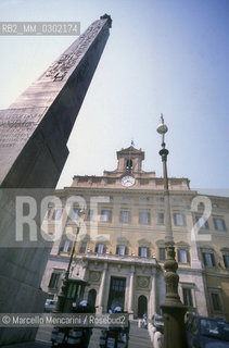 Rome, Palazzo Montecitorio, seat of the Italian Chamber of Deputies and obelisk in piazza Montecitorio / Roma, Palazzo Montecitorio, sede della Camera dei Deputati e obelisco di piazza Montecitorio - ©Marcello Mencarini/Rosebud2