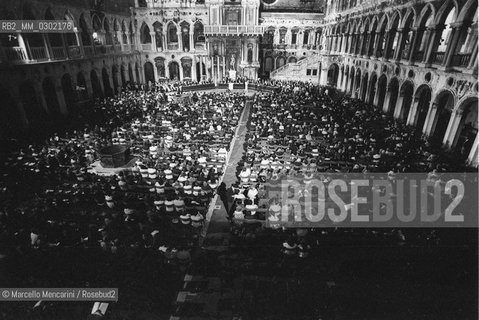 Venice, Doges Palace, 1980. Awards ceremony of Campiello Literary Prize / Venezia, Palazzo Ducale,1980. Cerimonia di consegna del Premio letterario Campiello - ©Marcello Mencarini/Rosebud2