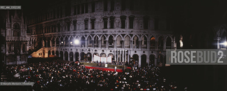 Venice, Doges Palace. Awards ceremony of Campiello Literary Prize / Venezia, Palazzo Ducale,1980. Cerimonia di consegna del Premio letterario Campiello - ©Marcello Mencarini/Rosebud2