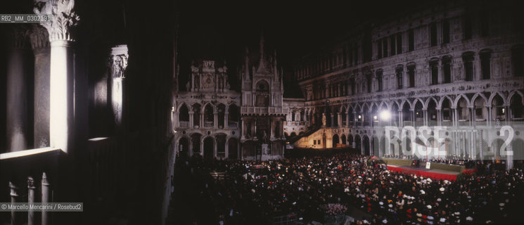 Venice, Doges Palace. Awards ceremony of Campiello Literary Prize / Venezia, Palazzo Ducale,1980. Cerimonia di consegna del Premio letterario Campiello - ©Marcello Mencarini/Rosebud2