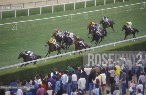 Italian Derby at Capannelle Hippodrome, Rome about 1988 / Derby di galoppo all ippodromo Le Capannelle, Roma 1988 circa - ©Marcello Mencarini/Rosebud2