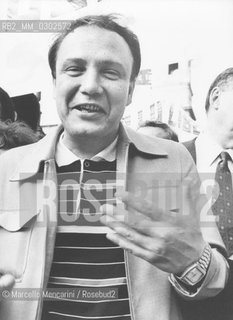 Rome, 1980. Demonstration against Soviet regime, organized by the Italian Liberal Party (PLI). Russian dissident Vladimir Bukowsky / Roma, 1980. Manifestazione contro il regime sovietico organizzata dal Partito Liberale Italiano (PLI). Il dissidente russo Vladimir Bukowskij - ©Marcello Mencarini/Rosebud2