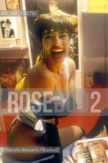 Bologna, April 1993. Porn actress Eva Orlowsky at Second Sex Festival Erotica 93 / Bologna, aprile 1993. Lattrice porno Eva Orlowsky al Secondo festival del sesso Erotica 93 - ©Marcello Mencarini/Rosebud2