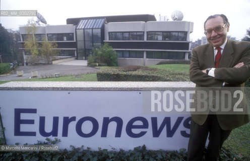 Lyon, 1993. Italian journalist Massimo Fichera director of Euronews, European multilingual news television channel / Lione, 1993. Il giornalista Massimo Fichera direttore di Euronews, canale televisivo eutropeo dinformazione - ©Marcello Mencarini/Rosebud2