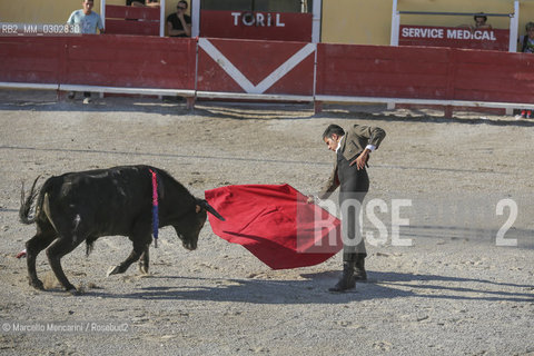 Arles, September 2014. Bullfight in the arena at the Gimeaux corrals, spaces built to host the bulls / Arles, settembre 2014, corrida ai corrales di Gimeaux, nellarena presso gi spazi appositamente costruiti per ospitare i tori - ©Marcello Mencarini/Rosebud2