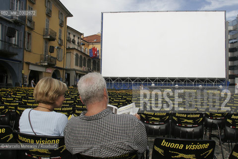 Locarno International Film Festival 2006. Open-air screening space on Piazza Grande / Festival del Cinema di Locarno 2006. Cinema allaperto in Piazza grande - ©Marcello Mencarini/Rosebud2