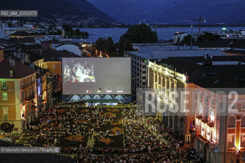 Locarno International Film Festival 2006. Open-air screening space on Piazza Grande / Festival del Cinema di Locarno 2006. Cinema allaperto in Piazza grande - ©Marcello Mencarini/Rosebud2