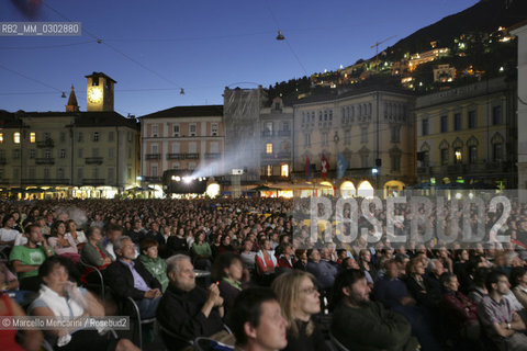 Locarno International Film Festival 2006. Open-air screening space on Piazza Grande / Festival del Cinema di Locarno 2006. Cinema allaperto in Piazza grande - ©Marcello Mencarini/Rosebud2