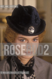Actress Lara Nakszyński on the set of TV movie Garibaldi, the General directed by Franco Giraldi, 1987 / Lattrice Lara Nakszyński sul set del film per la tv Garibaldi, il generale diretto da Franco Giraldi, 1987 - ©Marcello Mencarini/Rosebud2