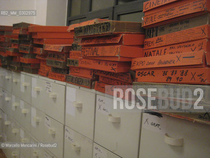 Milan, 2008. Boxes of Grazia Neri Photoagency in its headquarters on via Maroncelli 14 / Milano, 2008. Scatole dellarchivio dellagenzia fotografica Grazia Neri nella sua sede di via Maroncelli 14 - ©Marcello Mencarini/Rosebud2
