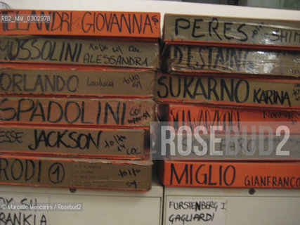 Milan, 2008. Boxes of Grazia Neri Photoagency in its headquarters on via Maroncelli 14 / Milano, 2008. Scatole dellarchivio dellagenzia fotografica Grazia Neri nella sua sede di via Maroncelli 14 - ©Marcello Mencarini/Rosebud2