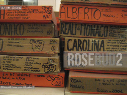 Milan, 2008. Boxes of Grazia Neri Photoagency in its headquarters on via Maroncelli 14 / Milano, 2008. Scatole dellarchivio dellagenzia fotografica Grazia Neri nella sua sede di via Maroncelli 14 - ©Marcello Mencarini/Rosebud2