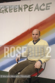 President of Greenpeace Italy Maurilio Cipparone, about 1985 / Il presidente di Greenpeace Italia Maurilio Cipparone, 1985 circa - ©Marcello Mencarini/Rosebud2
