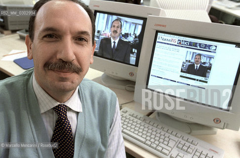 Journalist Carlo Ottaviano, anchorman for video news of the online newspaper Il Nuovo.it / Il giornalista Carlo Ottaviano, anchorman del TG Video del giornale online Il Nuovo.it - ©Marcello Mencarini/Rosebud2