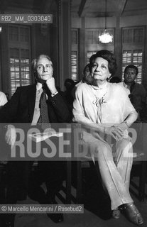 Anzio (Rome),  A Book For The Summer Award 1983. Writers Alfredo Pieroni and Maria Bellonci / Anzio (Roma). Premio Un libro per lestate 1983. Gli Scrittori Alfredo Pieroni e Maria Bellonci - ©Marcello Mencarini/Rosebud2