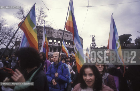 Rome, 1991. Protest against First Gulf War / Roma, 1991. Manifestazione contro la Prima guerra del Golfo - ©Marcello Mencarini/Rosebud2