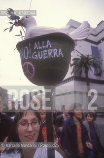 Rome, 1991. Protest against First Gulf War / Roma, 1991. Manifestazione contro la Prima guerra del Golfo - ©Marcello Mencarini/Rosebud2