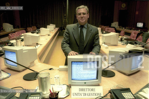 Rome, December 1999. Forte Braschi Decision-Making Center for Millennium Bug (Y2K): Prefect Alberto Di Pace, director of the Center / Roma, dicembre 1999. Centro Decisionale (CDN) di Forte Braschi per il Millenium Bug (Y2K): il prefetto Alberto Di Pace, direttore del Centro - ©Marcello Mencarini/Rosebud2