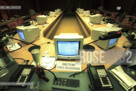 Rome, December 1999. Forte Braschi Decision-Making Center for Millennium Bug (Y2K) / Roma, dicembre 1999. Centro Decisionale (CDN) di Forte Braschi per il Millenium Bug (Y2K) - ©Marcello Mencarini/Rosebud2