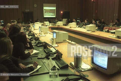 Rome, December 1999. Forte Braschi Decision-Making Center for Millennium Bug (Y2K) / Roma, dicembre 1999. Centro Decisionale (CDN) di Forte Braschi per il Millenium Bug (Y2K) - ©Marcello Mencarini/Rosebud2