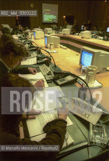 Rome, December 1999. Forte Braschi Decision-Making Center for Millennium Bug (Y2K) / Roma, dicembre 1999. Centro Decisionale (CDN) di Forte Braschi per il Millenium Bug (Y2K) - ©Marcello Mencarini/Rosebud2