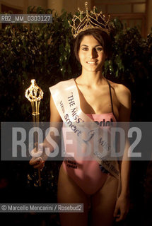 Sciacca Terme (Ragusa), April 2000. Annalisa Guadalupi just elected Miss for Miss Universe to represent Italy in Miss Universe beauty contest / Sciacca Terme (Ragusa), aprile 2000. Annalisa Guadalupi, appena eletta Miss for Miss Universe per rappresentare lItalia nel concorso di bellezza di Miss Universo - ©Marcello Mencarini/Rosebud2