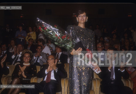 Venice Lido, Venice Film Festival 1984. Actress Claudia Cardinale, in competition with the movie Claretta directed by Pasquale Squitieri / Lido di Venezia. Mostra del Cinema di Venezia 1984. Lattrice Claudia Cardinale, in concorso con il film Claretta di Pasquale Squitieri - ©Marcello Mencarini/Rosebud2