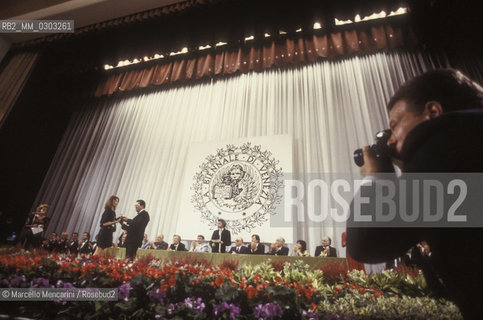 Venice Lido, Venice Film Festival 1986. Awards ceremony / Lido di Venezia, Mostra del Cinema di Venezia 1986. Cerimonia di premiazione - ©Marcello Mencarini/Rosebud2