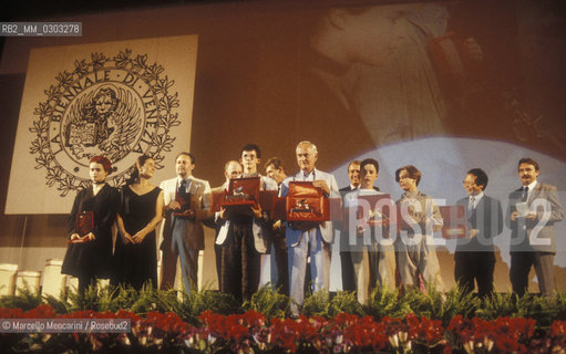 Venice Lido, Venice Film Festival 1987. Awards ceremony / Lido di Venezia, Mostra del Cinema di Venezia 1987. Cerimonia di premiazione - ©Marcello Mencarini/Rosebud2