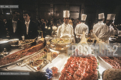 Venice Film Festival, about 1988. Party / Mostra del Cinema di Venezia 1988 circa. Festa - ©Marcello Mencarini/Rosebud2