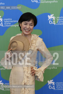 Venice Lido, Venice Film Festival 2007. Japanese actress Kaori Momoi, starring in the movie the movie  Sukiyaki Western Django directed by Miike Takashi / Lattrice giapponese Kaori Momoi, protagonista del film Sukiyaki Western Django diretto da Takashi Miikei - ©Marcello Mencarini/Rosebud2
