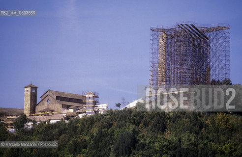 Set of the movie The Name of the Rose directed by Jean-Jacques Annaud, 1986 / Set del Film Il nome della rosa diretto da Jean-Jacques Annaud, 1986 - ©Marcello Mencarini/Rosebud2