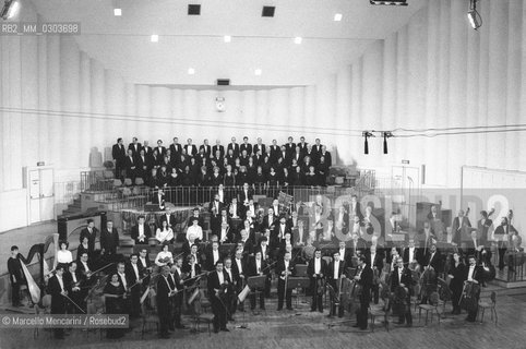 Rome, Foro Italico Auditorium, about 1985. RAI Symphony Orchestra / Roma, Auditorium del Foro Italico, 1985 circa. Orchestra sinfonica della RAI - ©Marcello Mencarini/Rosebud2