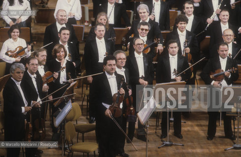 Rome, Foro Italico Auditorium, about 1985. RAI Symphony Orchestra / Roma, Auditorium del Foro Italico, 1985 circa. Orchestra sinfonica della RAI - ©Marcello Mencarini/Rosebud2