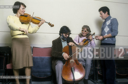 Rome, Foro Italico Auditorium, about 1985. Musicians of the RAI Symphony Orchestra / Roma, Auditorium del Foro Italico, 1985 circa. Musicisti dellOrchestra sinfonica della RAI - ©Marcello Mencarini/Rosebud2