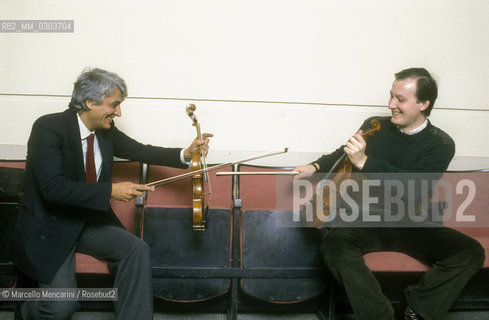 Rome, Foro Italico Auditorium, about 1985. Musicians of the RAI Symphony Orchestra / Roma, Auditorium del Foro Italico, 1985 circa. Musicisti dellOrchestra sinfonica della RAI - ©Marcello Mencarini/Rosebud2