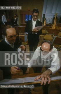 Rome, Foro Italico Auditorium, about 1985. Musicians of the RAI Symphony Orchestra / Roma, Auditorium del Foro Italico, 1985 circa. Musicisti dellOrchestra sinfonica della RAI - ©Marcello Mencarini/Rosebud2