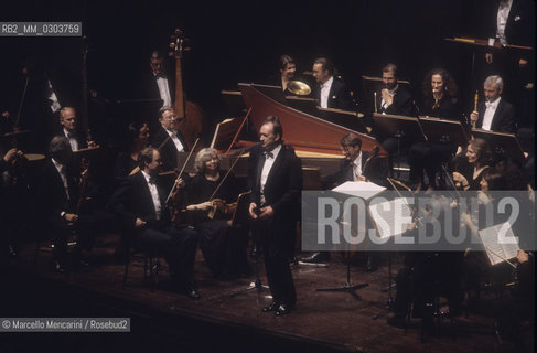 Rome, 1995. Austrian conductor NiKolaus Harnoncourt performing with Concentus Musicus Wien / Roma, 1995. Nicolaus Harnoncourt dirige il Concentus Musicus Wien - ©Marcello Mencarini/Rosebud2