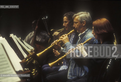Rome, 1995. Austrian conductor NiKolaus Harnoncourt performing with Concentus Musicus Wien / Roma, 1995. Nicolaus Harnoncourt dirige il Concentus Musicus Wien - ©Marcello Mencarini/Rosebud2