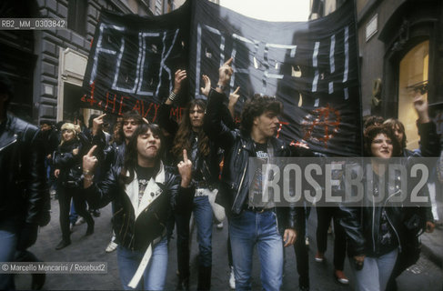 Protest of the Pantera Student Movement, Rome 1985 / Manifestazione di protesta del movimento studentesco della Pantera, Roma 1985 - ©Marcello Mencarini/Rosebud2