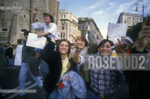 Protest of the Pantera Student Movement, Rome 1985 / Manifestazione di protesta del movimento studentesco della Pantera, Roma 1985 - ©Marcello Mencarini/Rosebud2