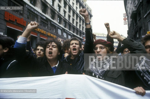 Protest of the Pantera Student Movement, Rome 1985 / Manifestazione di protesta del movimento studentesco della Pantera, Roma 1985 - ©Marcello Mencarini/Rosebud2