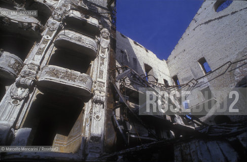 Bari, Italy, 1992. Petruzzelli Theater after the fire / Bari, 1992. Il Teatro Petruzzelli dopo lincendio - ©Marcello Mencarini/Rosebud2