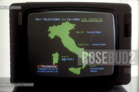 RAI televisione italiana, TELEVIDEO, 1983 - ©Marcello Mencarini/Rosebud2
