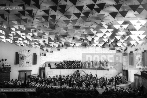Rome, Pius XII Auditorium at Via della Conciliazione, concert hall of the Santa Cecilia Academy Orchestra (about 1980) / Roma, Auditorium Pio XII in Via della Conciliazione, sede dei concerti dellAccademia di Santa Cecilia (1980 circa) - ©Marcello Mencarini/Rosebud2