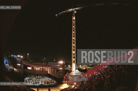 Rome, June 2, 2000. Cavea of the New Auditorium Parco della Musica, seat of Santa Cecilia Academy Orchestra concerts / Roma, 2 giugno 2000. Cavea del Nuovo Auditorium Parco della Musica, sede dei concerti dellOrchestra dellAccademia di Santa Cecilia - ©Marcello Mencarini/Rosebud2