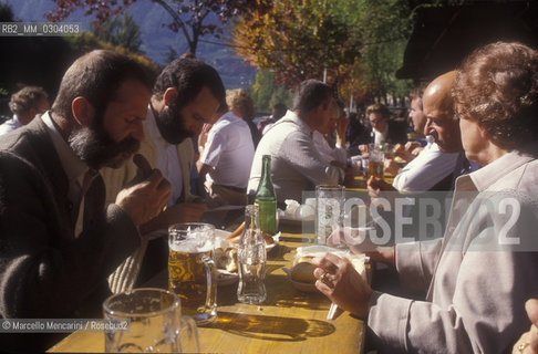 Merano, South Tyrol, about 1985. Schützen / Merano, Sud Tirolo, 1985 circa. Schützen - ©Marcello Mencarini/Rosebud2